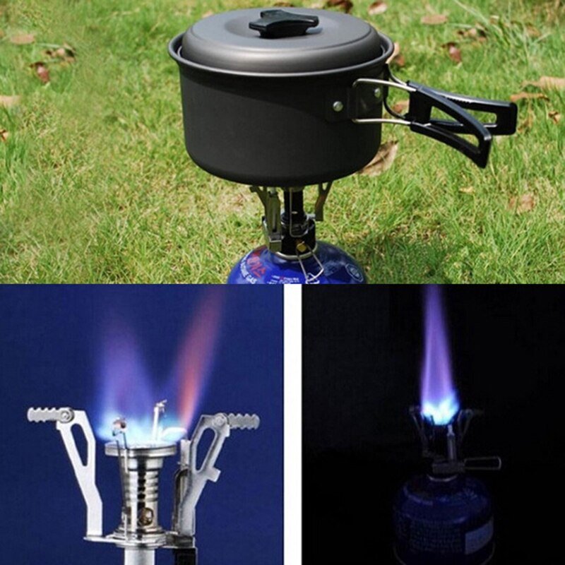 Mini camping ovne foldning udendørs gaskomfur bærbar ovn madlavning picnic split ovne komfur brændere
