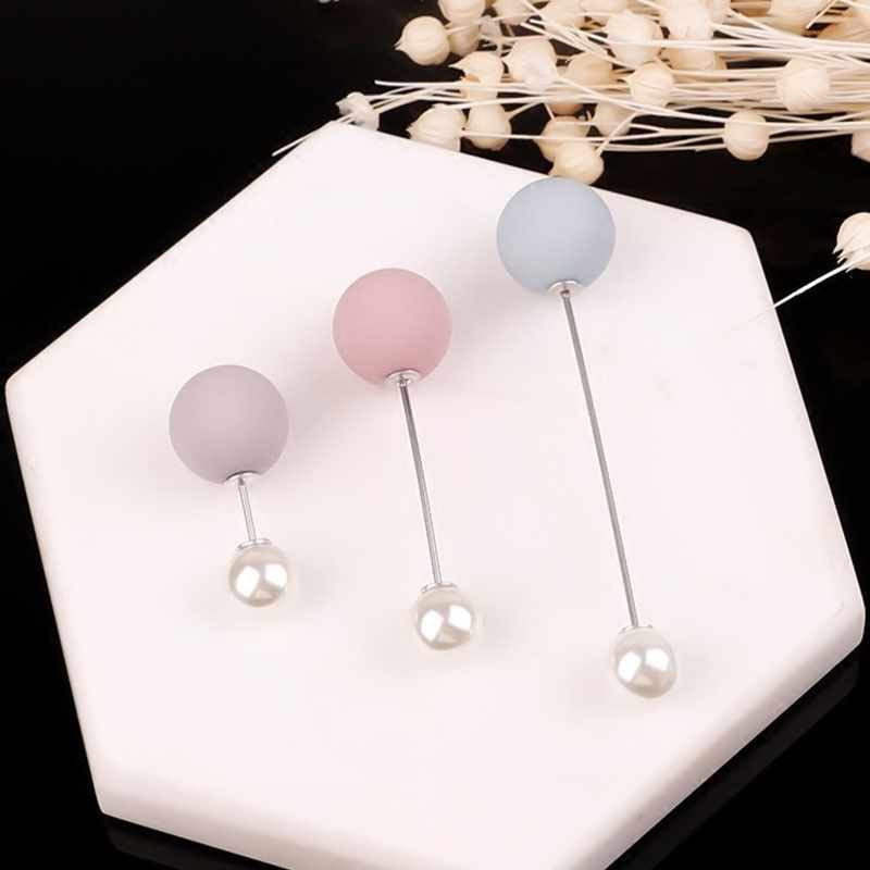 Charm Double Simulated Pearl Brooch Pins For Women Lapel Brooch Jewelry Dress Suit Crystal Flower Pin Brooches