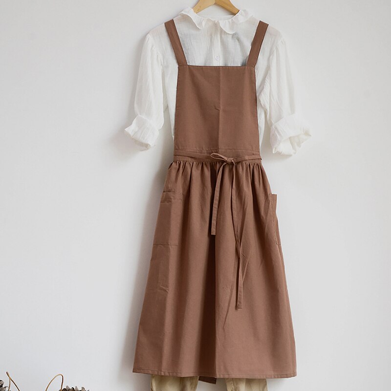 nordisch Einfache Floristen Schürze Baumwolle Leinen Gartenarbeit Kaffee geschäfte küche Schürzen Für Kochen Backen Restaurant Schürze