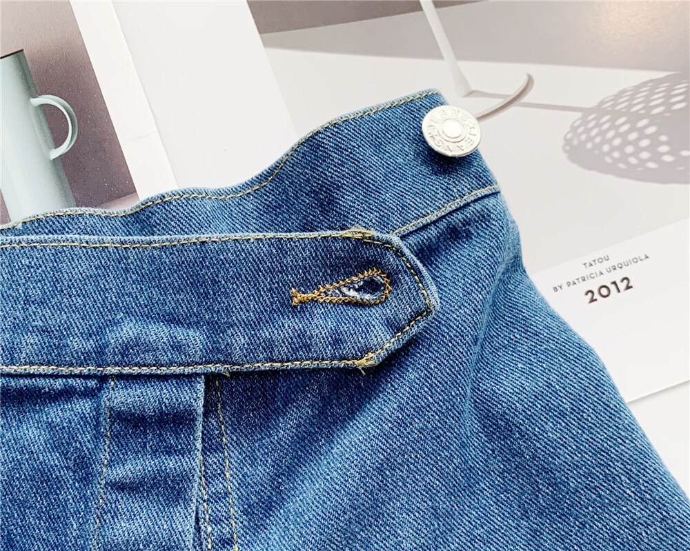 0-5y børn denim shorts baby sommer tøj baby piger uregelmæssige shorts bukser barn lyseblå denim shorts elastisk talje