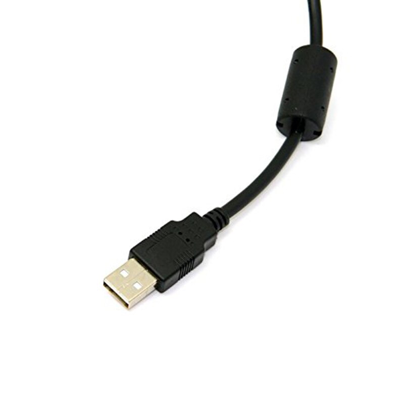 Mini Usb B Type 5pin Male Haaks 90 Graden Naar Usb 2.0 Male Data Kabel Met Emi Ferrietkern 5 Meter