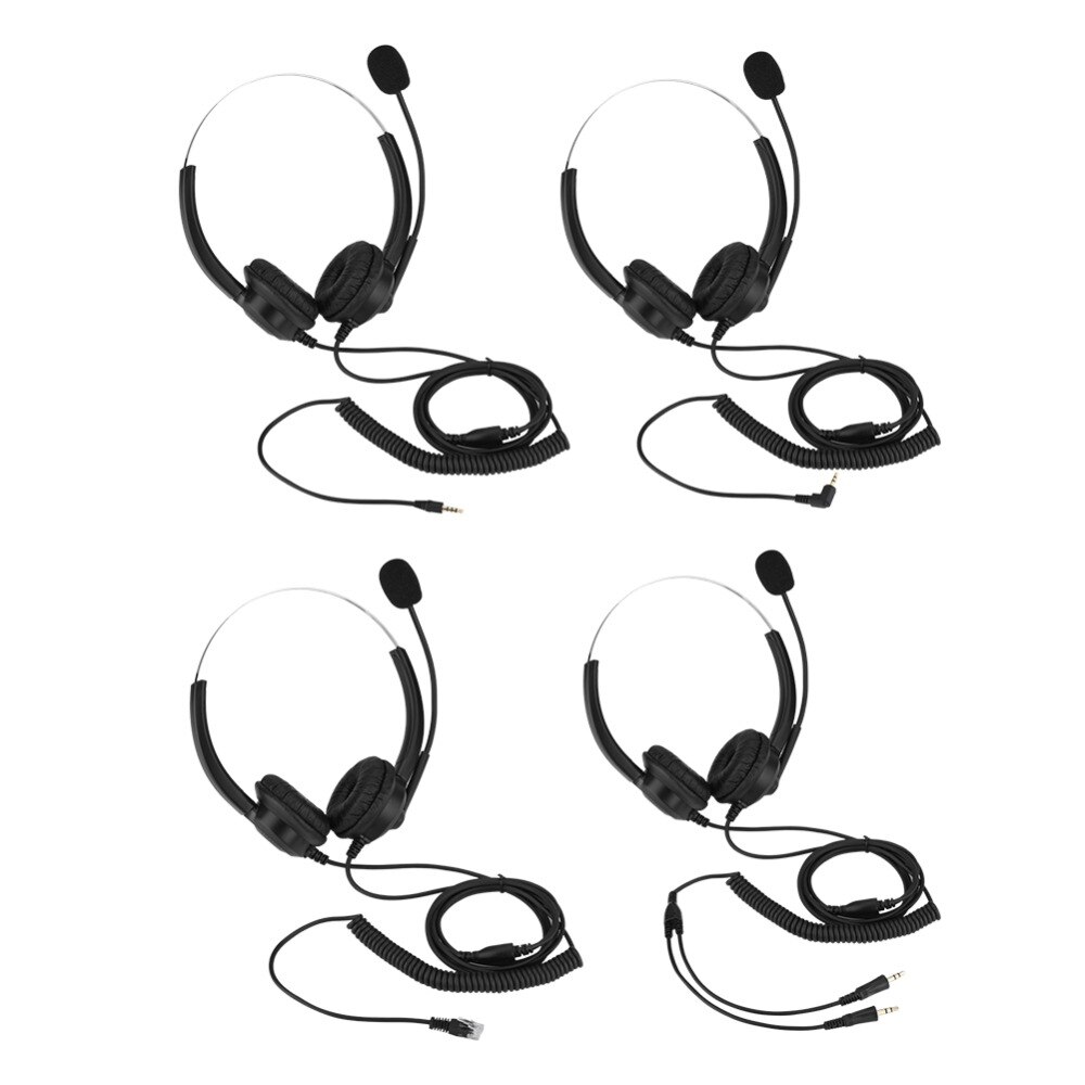 call center headset Noise Cancelling Headphone With Crystal USB 3.5/2.5MM Plug For Customer Service/Game/PC Headphones Brand