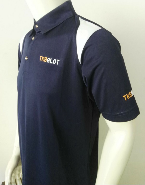 Tksalot golf t-shirt sommer dry fit kortærmet mælkeis silke glat rørende sports top i marineblå oem tilgængelig