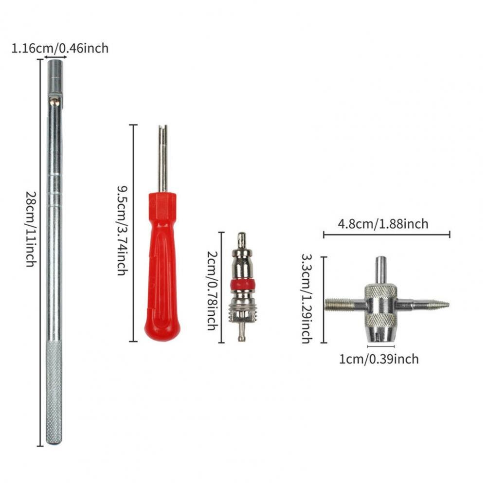 7Pcs Valve Repair Tool Superior Strength Wear-resistant Strong Quick Remover Tire Installer Car Repair Tool