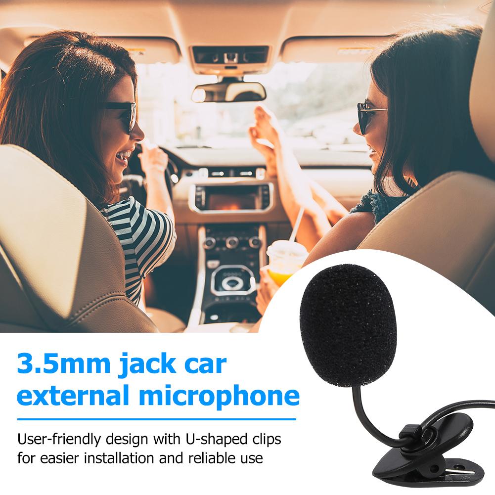 Mini micrófono externo para coche, reproductor de DVD, Radio, Audio, para teléfono móvil, PC, toma Jack estéreo de 3,5mm,