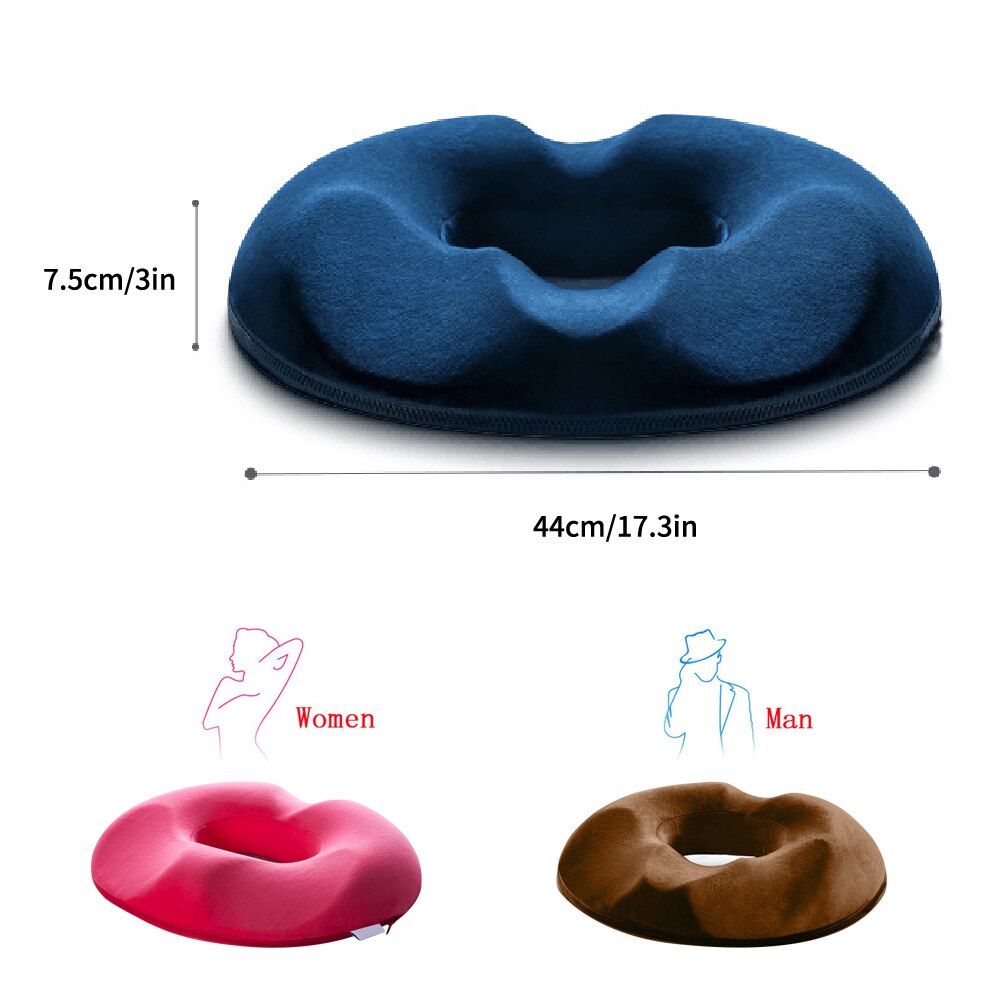 anti hemorrhoid massasje stol setepute hofte trykk opp ortopedisk halebenspute bil kontor sete pute 44*41*7.5cm