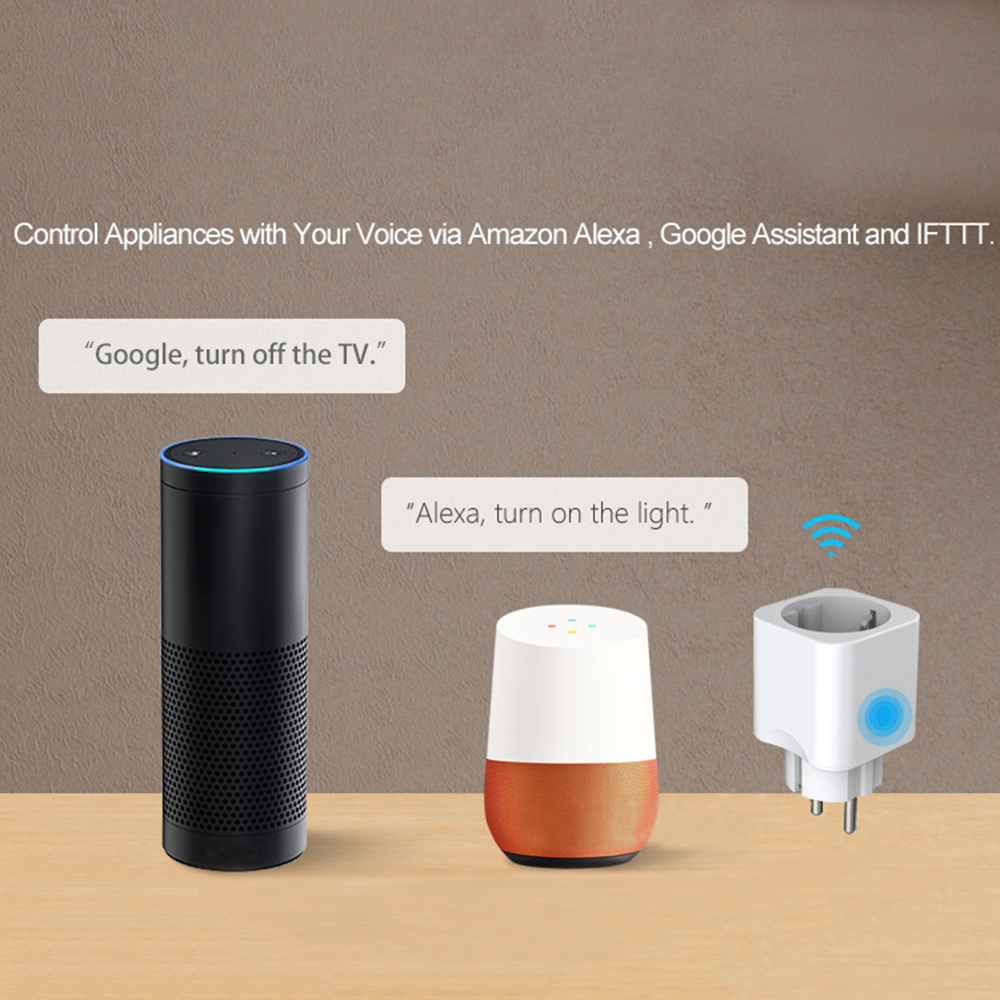 Smart Socket Wifi Switch enchufe de la UE interruptor de sincronización portátil domótica Compatible con Alexa Google Home eWeLink IFTTT