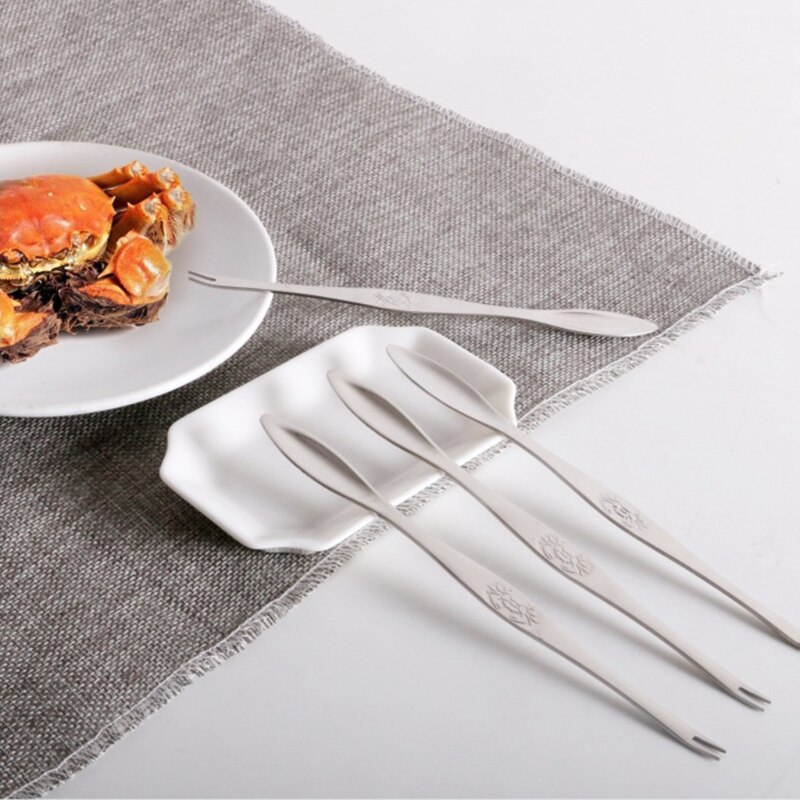 Stainless Steel Nut Lobster Cracker Crab Seafood Shellfish Needle Fork Pin Stick