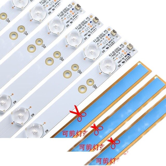 Kit) 4 PCS 9LEDs 798mm LED backlight strip for Sony TV KDL-40R380D 40PFL3240 GJ-DLEDII P5-400-D409-V7 TPT400LA-J6PE1