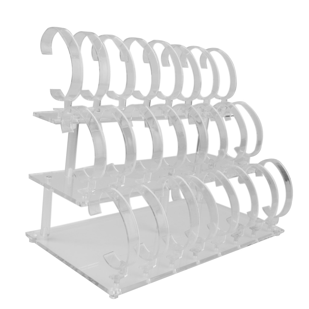 Novelty Watches Stand Holder Removable 24 Slots Acrylic Watch Jewelry Display Rack Watch Frame Watch Holder