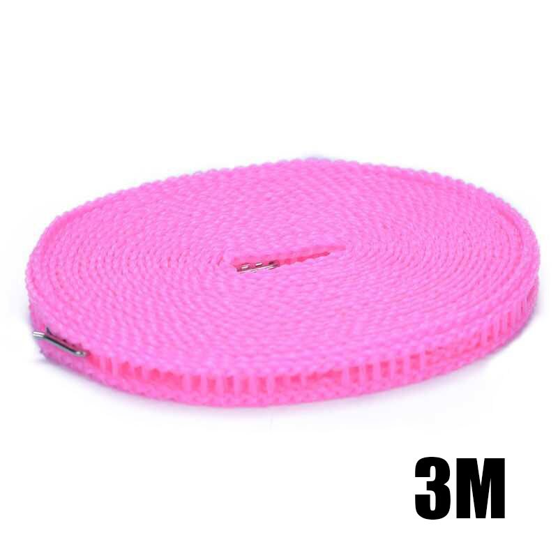Nylon Clotheslines Hanging Rope Drying Clothes Dryer Non-slip Windproof for Outdoor 3/5/8/10 Meters TUE88: Pink / XL