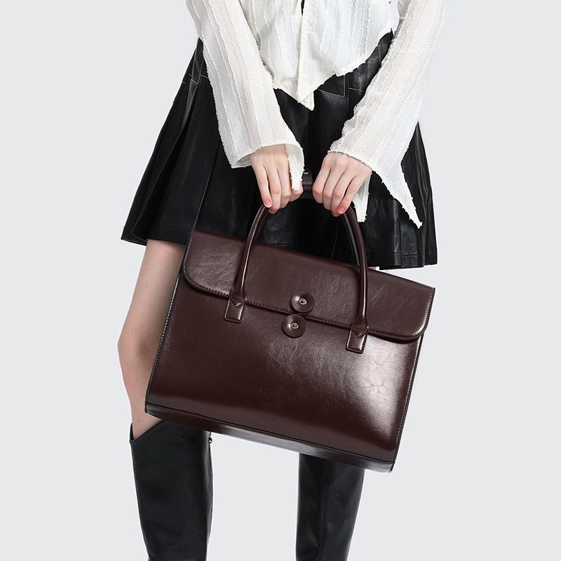2024 neue Laptop Handtasche Damen Aktentasche 14 Zoll für fortschrittlich Sinn Schutzhülle Aufbewahrung Leder flache Tasche Anwalt Tasche