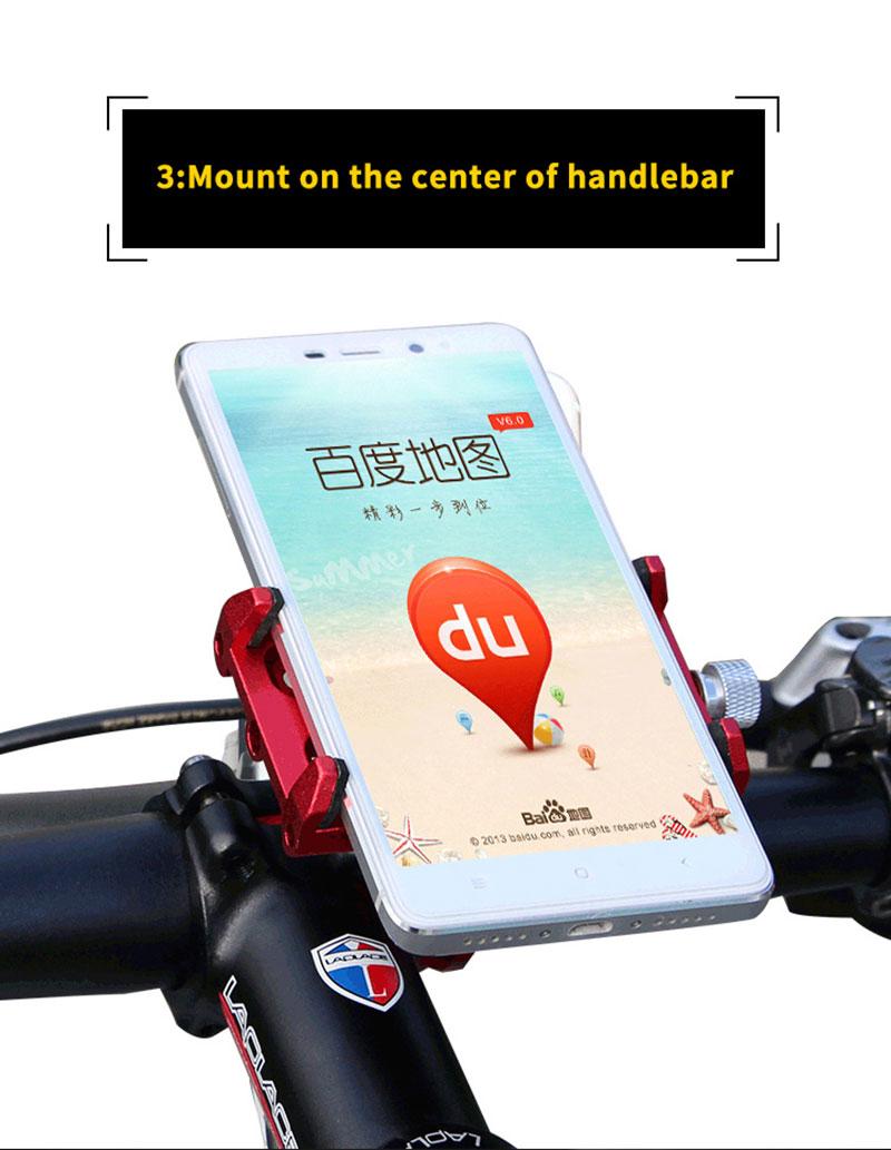 Gub 3.5-6.2 " opdatering telefon cykelholder road mtb cykelstativ styr telefon cykelstativ justerbar montering cykel cykelstativ
