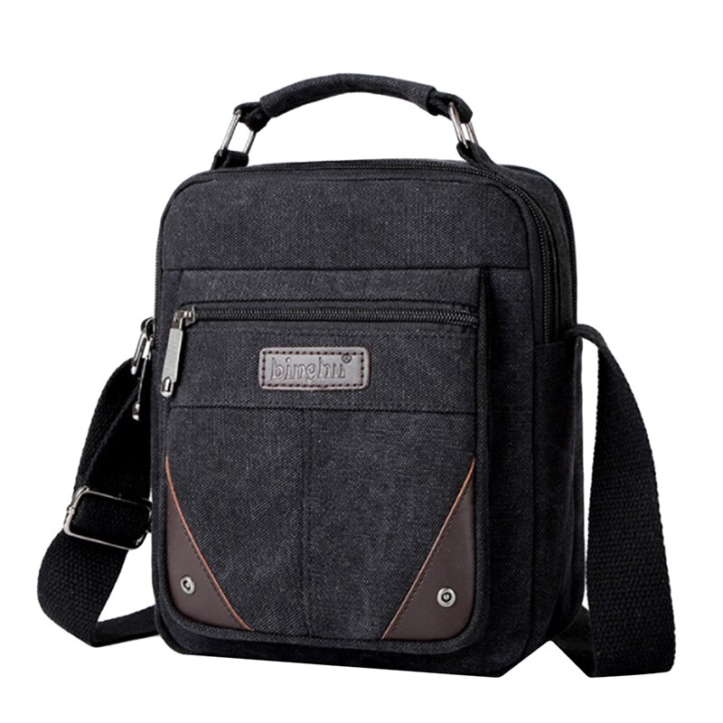 men's travel bags cool Canvas bag men messenger bags brand bolsa feminina shoulder bags: black