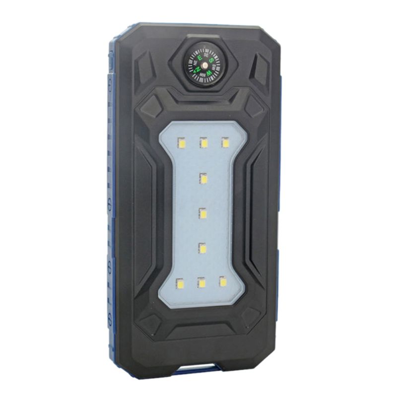 Batterie solaire Portable étanche 500000mah, double USB, chargeur universel pour tous les téléphones, Batteries non incluses