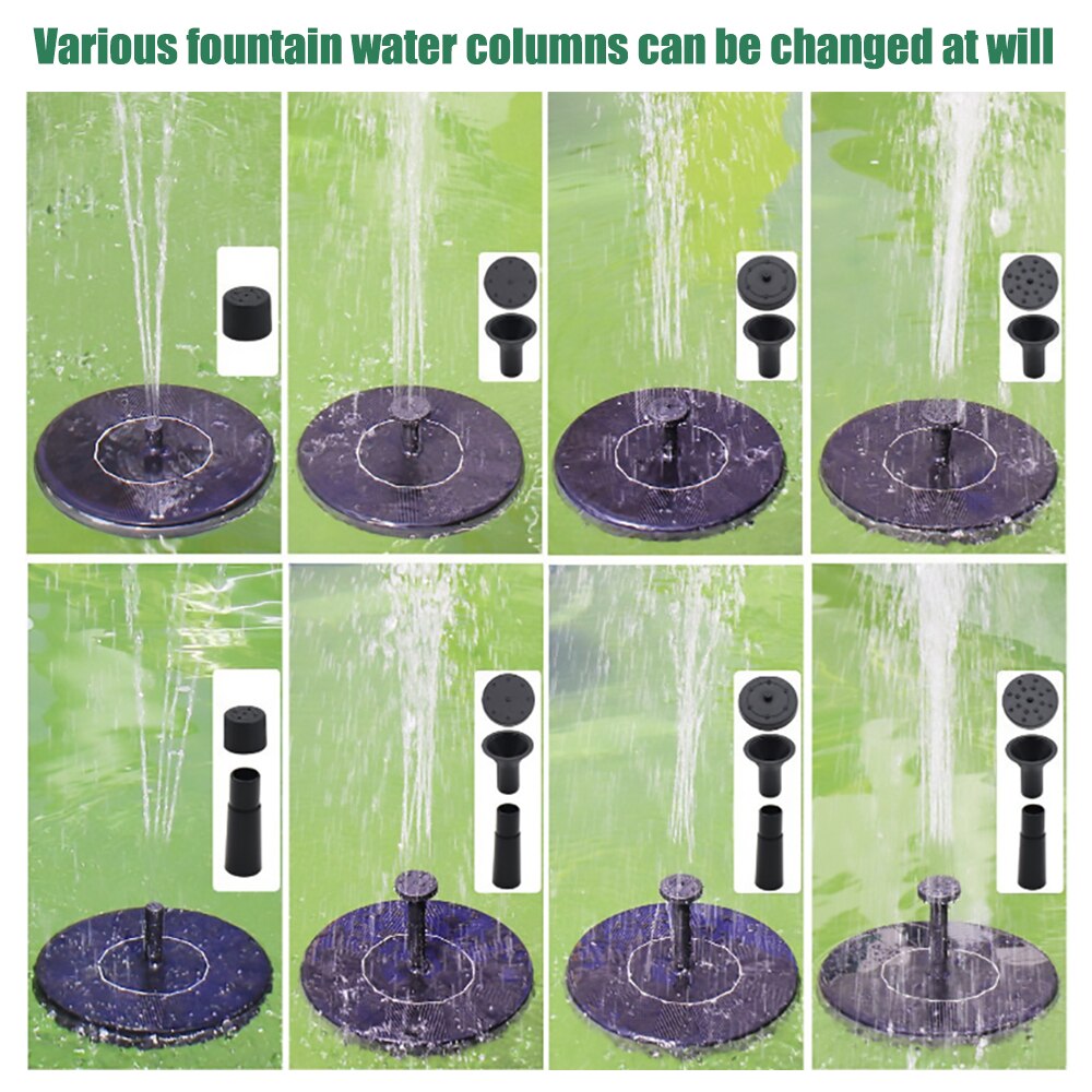 Solar Water Fountain Decoration Swimming Pool Waterfall Fountain Garden Outdoor Bird Bath Solar Powered Floating Solar Fountain