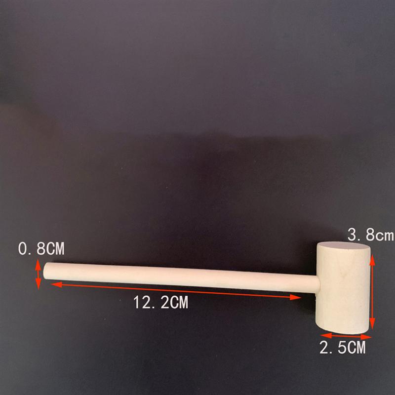 20pcs Solid Wood Mini Hammers Hitting Hammer Toys Educational Toy Balls Toy Pounder Wood Mallets for Baby(Round/Oval)