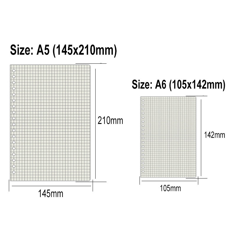 80Sheets A5 A6 Grid Spiral Notebook Journal Diary Weekly Daily Planner Organizer Agenda Schedule Office School Daries Stationery