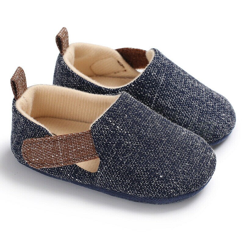 Toddler Baby Boy Soft Lovely Crib Shoes Casual Sneakers Soft Soles Size 0-18 Months