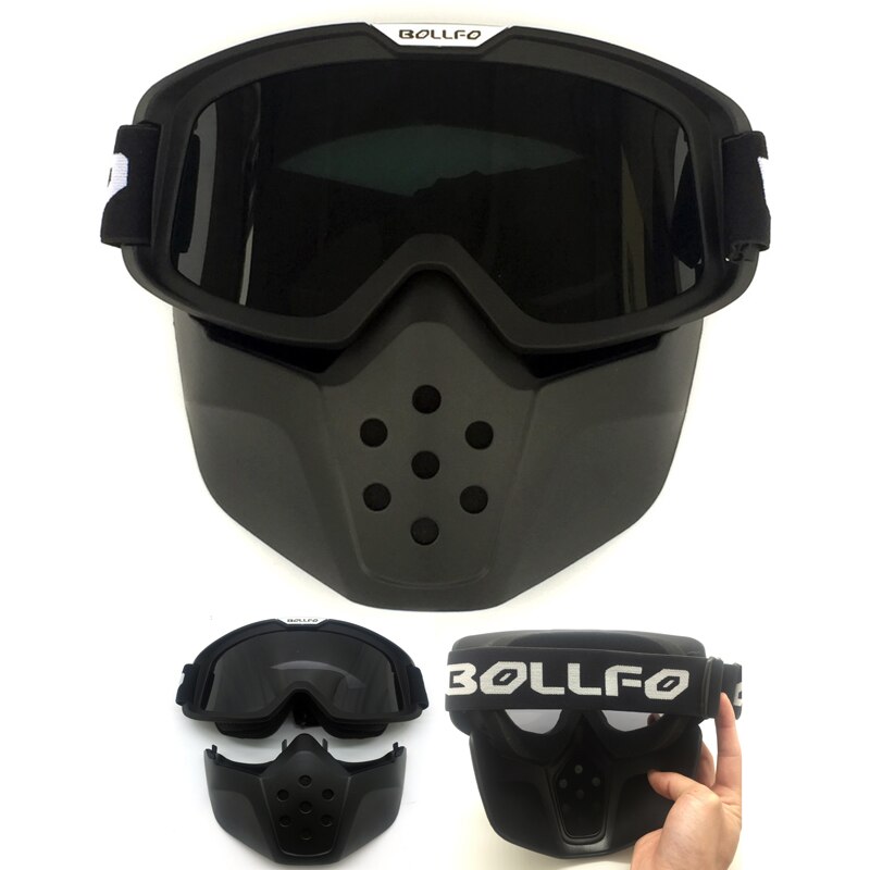 Vintage Motorcycle Shark Helmet Goggles Classic Motocross Goggles Glasses Windproof Retro Open face Helmets Goggles Mask
