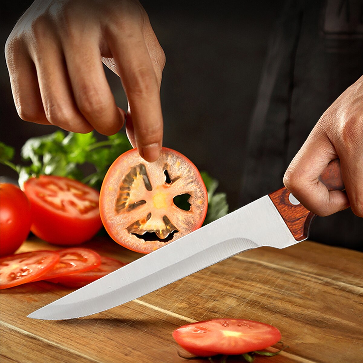 Stainless Steel Slaughter Multipurpose Knife Slicing Boning Meat Cleaver Scimitar Outdoor Fishing Knife Cutting Kitchen Knives