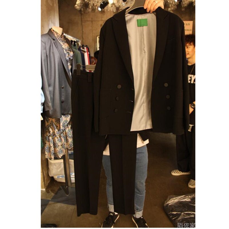 women's suit office work suit Jacket woman Pants suit Large size women's two-piece suit: 3 / L