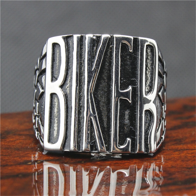 316L Rvs Biker Ring Mens Motorcycle Biker Band Party Mens Ring