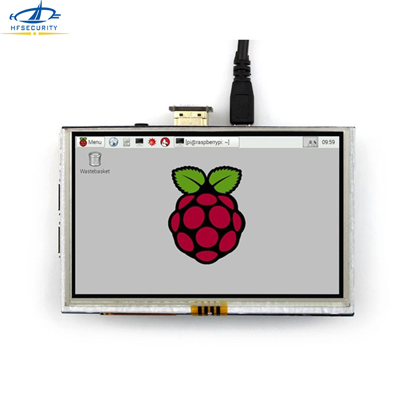 [HFSECURITY] 5 Inch 800 * 480 Touch Display Screen For Raspberry Pi Pi 2 A+ B+ 2B Portable HDMI Touch Panel LCD Display Screen