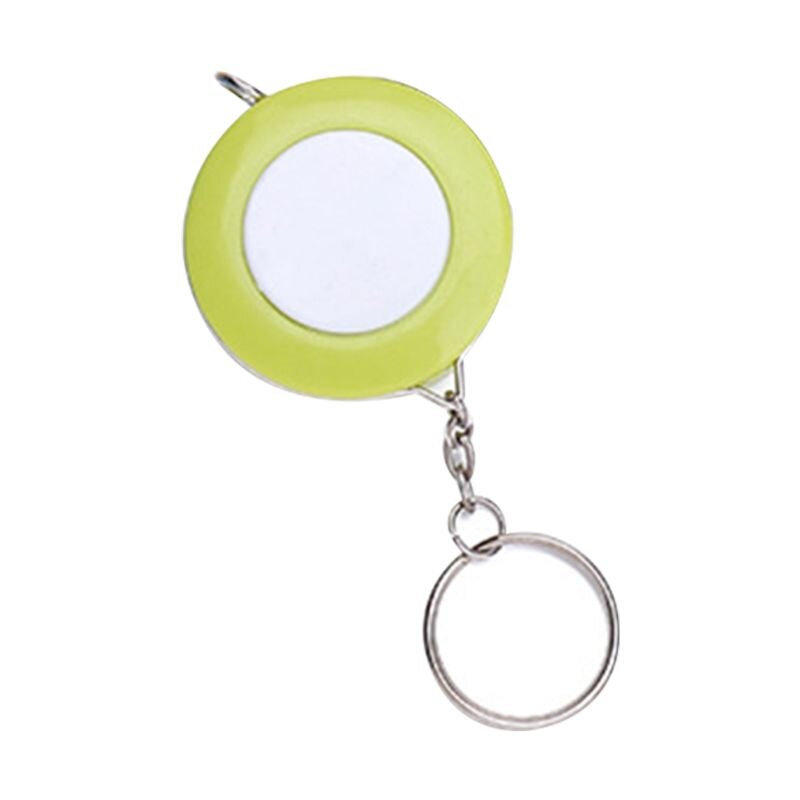 Portable Retractable Ruler Centimeter/inch Tape Measure Mini Keychain Ruler B85C: Green
