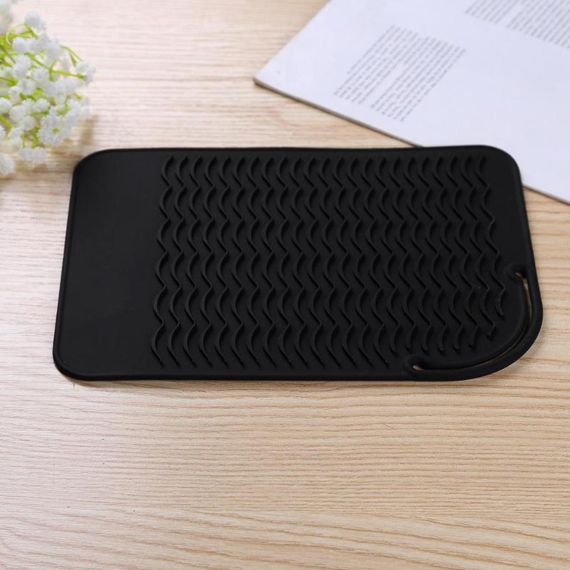 1PC Silicone cheveux lisseur tapis résistant à la chaleur tapis Salon style outils cheveux lisseur fer à friser outils cheveux soin outil