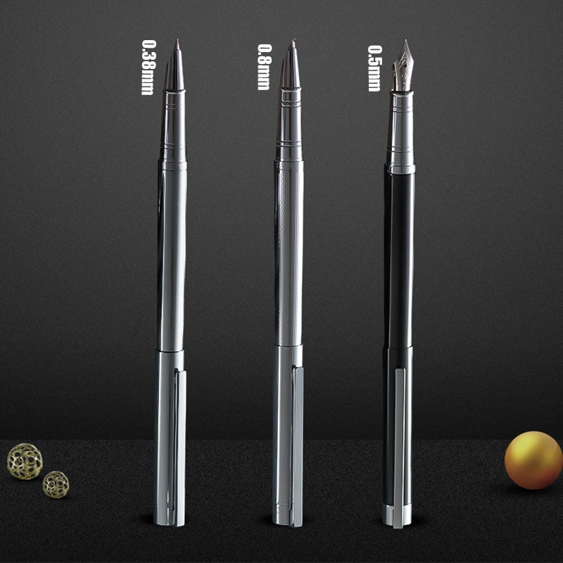 Ink Pen Nib 0.5mm Caligraphy Pen Black Steel Ink Pens For Writing Metal Plumas Para Escribir