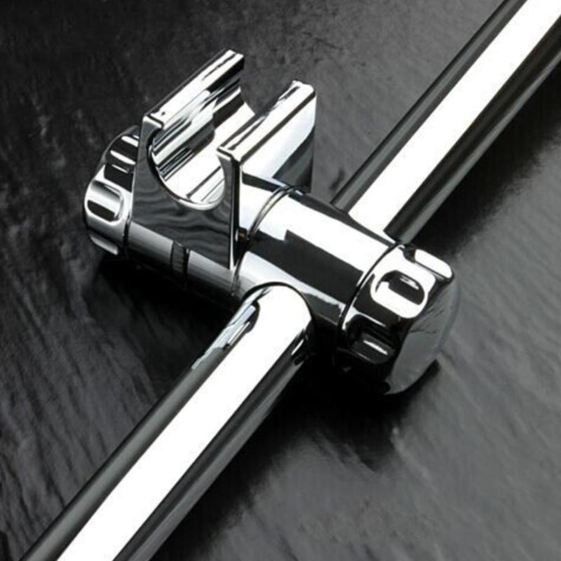 Chrome Replacement Shower Head Holder Bracket Slider Adjustable Kit Clamp Rail V9V0