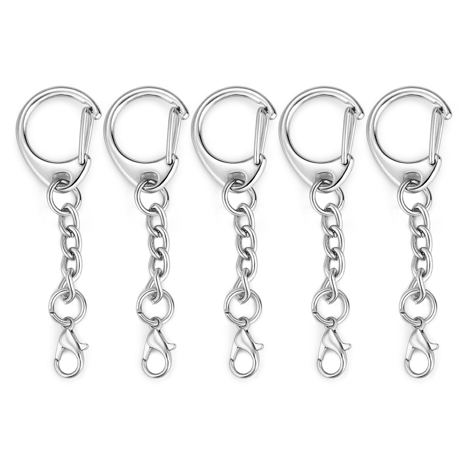 5/10 Stuks Karabijn Sleutelhanger Sleutelhanger C Vorm Sluitingen Connector Haak Voor Diy Sieraden Maken Vinden Sleutelhanger accessoires: S / Blauw