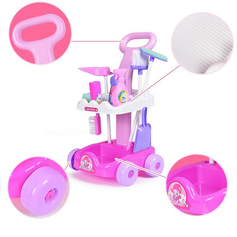 Børns sæt hjem simuleret vogn rengøringsværktøj støvsuger små husholdningsapparater legetøj ryster små legetøj