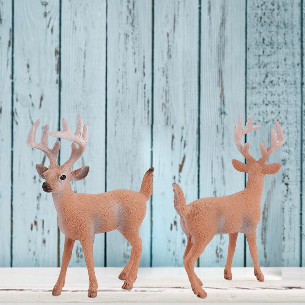 6 Piece Realistic Animal Figurines Vinyl Wild Educational Animal Learning Toy Set Plastic Jungle Animals Toys Set with Deer Rab