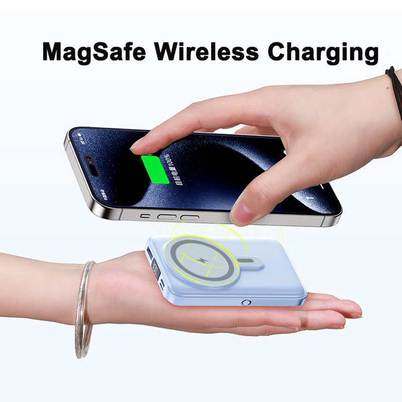 200000mAh Magnetic Wireless Power Bank with Phone Holder Portable Charger Fast Charging Battery for IPhone Magsafe PowerBank