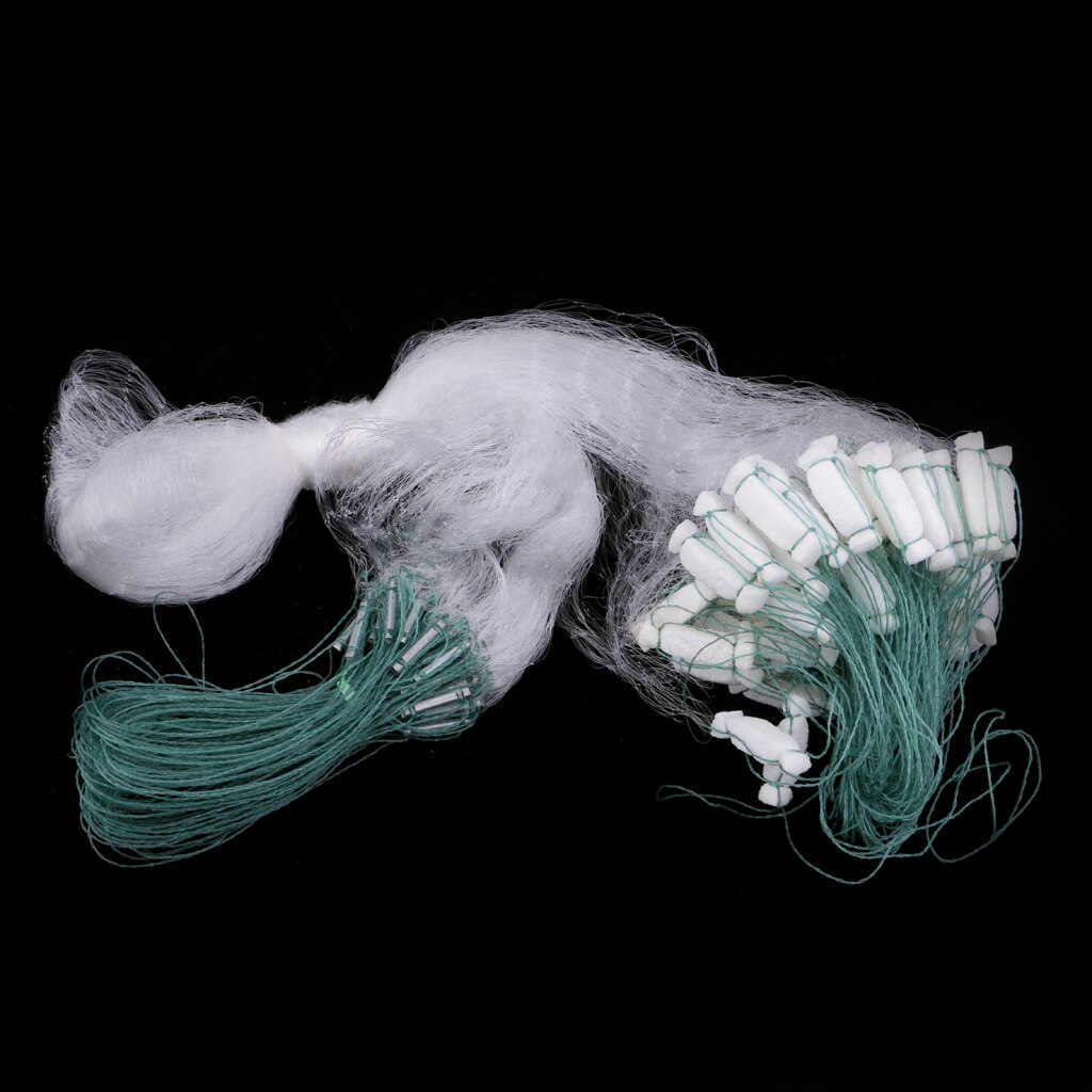 Fishing Gill Net 1 Layers Nylon Sinking Net Mesh Bait Trap with Lead Sinker Saltwater Freshwater