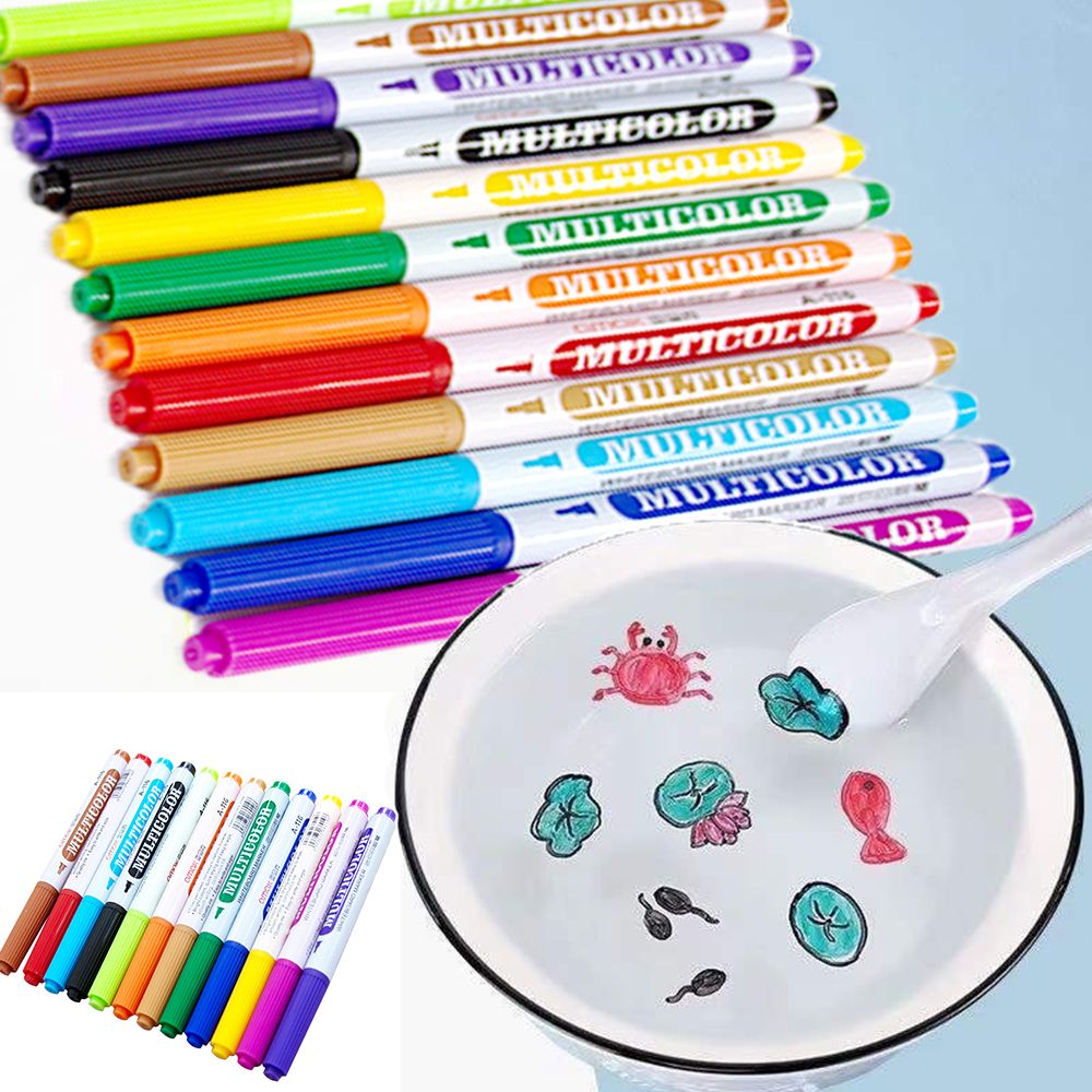 Speelgoed Water Tekening Drijvende Pen Magic Doodle Pen Whiteboard Markers Uitwisbare Drijvende Pen Magische Water Schilderij Pen