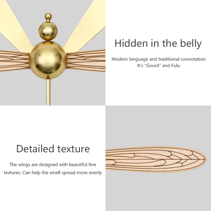 Into the poem dragonfly balance diffuser craft decoration home office solid wood essential oil aromatherapy