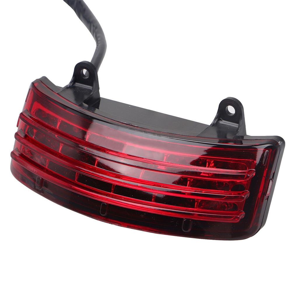 Tri-Bar Splash Guard LED Tail Brake Turn Signal Light for Harley Touring Street Glide: red