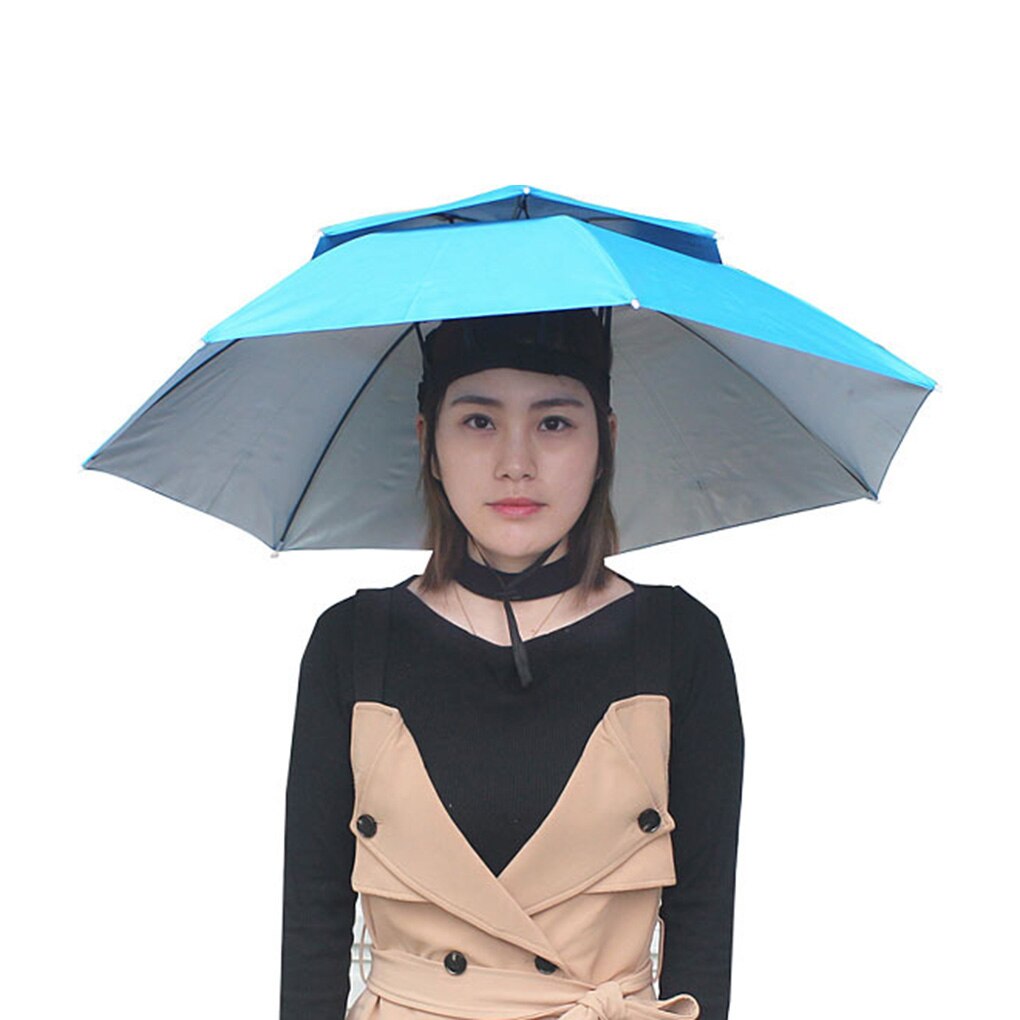 Vissen Paraplu Hoed Wandelen Strand Camping Hoofddeksels Cap Opvouwbare Zonnebrandcrème Schaduw Hoofd Paraplu Mini Leuke Paraplu: type    4