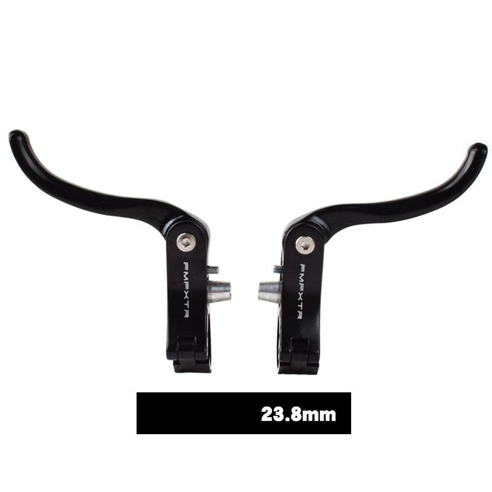 1 Paar Fiets Remhendels Lichtgewicht Aluminium Fiets Rem Handvat Voor Mtb Racefiets Fixed Gear: 23.8mm  full black