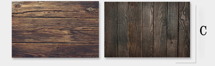 Desktop Shooting Photography Background Double-sided Wood-grain Paper Board & Nostalgic Gauze Studio Photos Backdrop Accessories: C