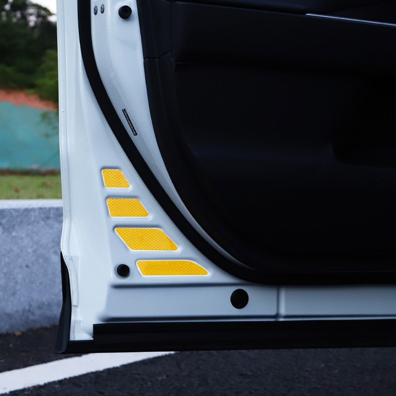 Pegatina reflectante para puerta de coche Toyota RAV4 , pegatina de advertencia de seguridad para puerta de coche, pegatinas decorativas reflectantes abiertas