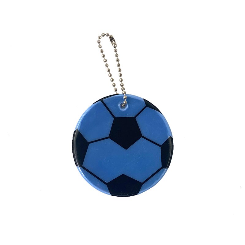 6 Cm Voetbal Sleutelhangers Reflecterende Sleutelhanger Reflector Tas Hanger Accessoires Hoge Zichtbaarheid Verkeer Zichtbaar Veiligheid: blue