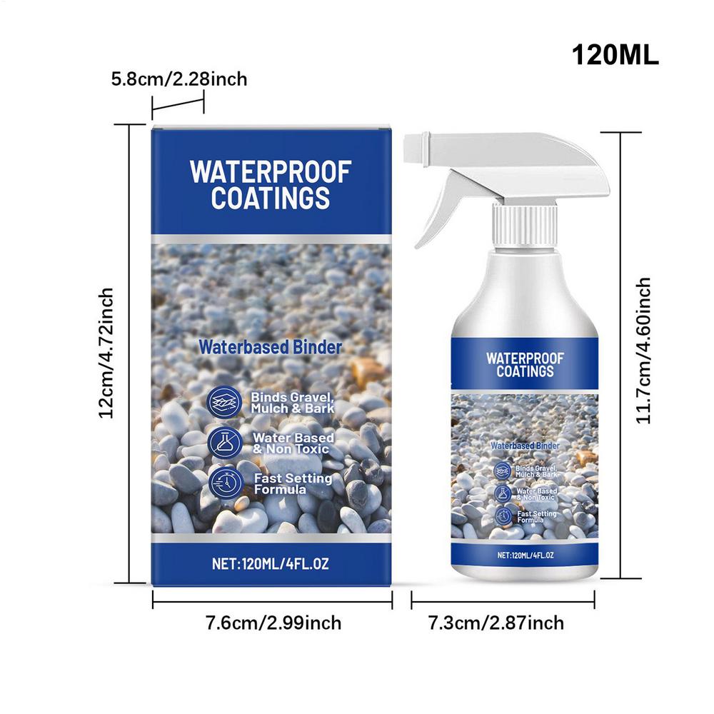 Barkflis lim til stenforsegler klæbemiddel stabilisator vandtæt hurtigttørrende spray 120ml til udendørs have legeplads terrasse baghave: Default Title