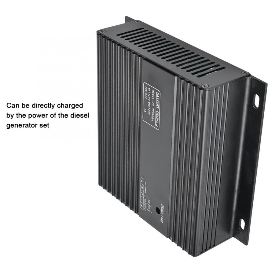 Solar External Battery Charger 12V/24V 6A Intelligent Battery Charging Device Derv Genset Lead-Acid Battery Charger