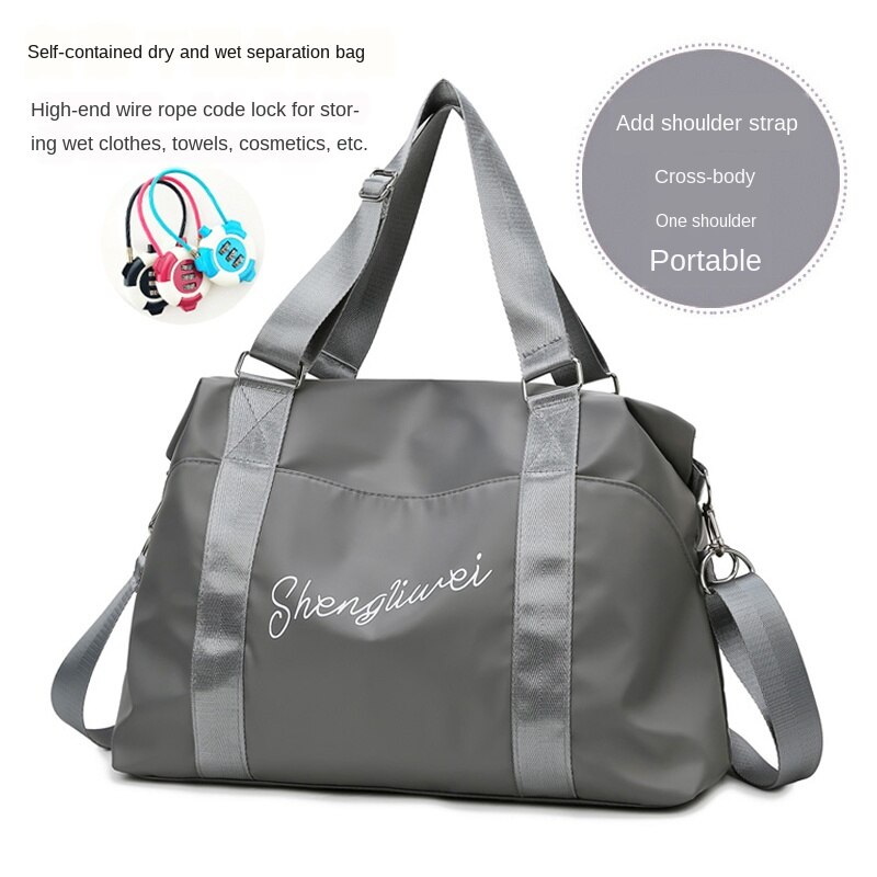 Di viaggio On-Line Rosso Tirare Asta Borsa Da Viaggio Leggero Grande Capacità Extra Large Borsa Da Palestra Sport Femminile Sacchetto Dei Bagagli Tote borsa: little Dark Gray