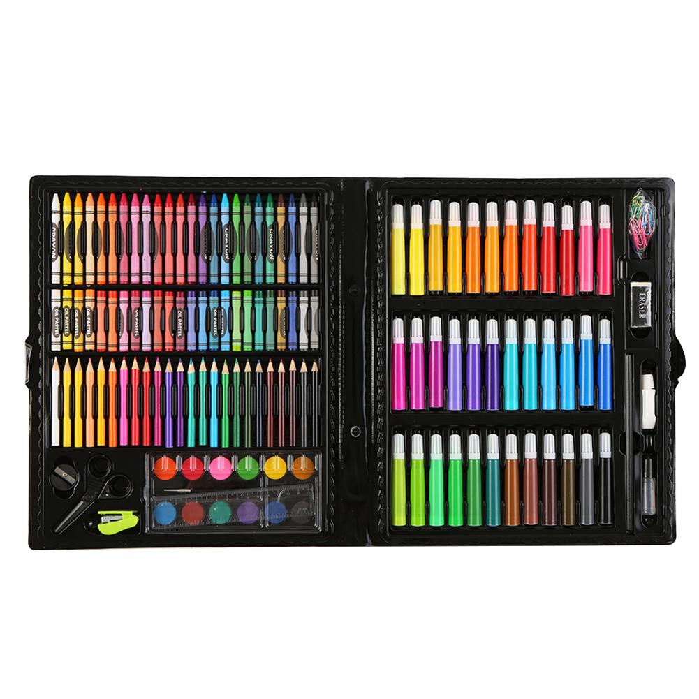 150Pcs Kids Art Tekening Set Tekening Potlood Set Tekenen Schilderen Tool Marker Pennen Waskrijt Oliepastel Schilderij Set kids