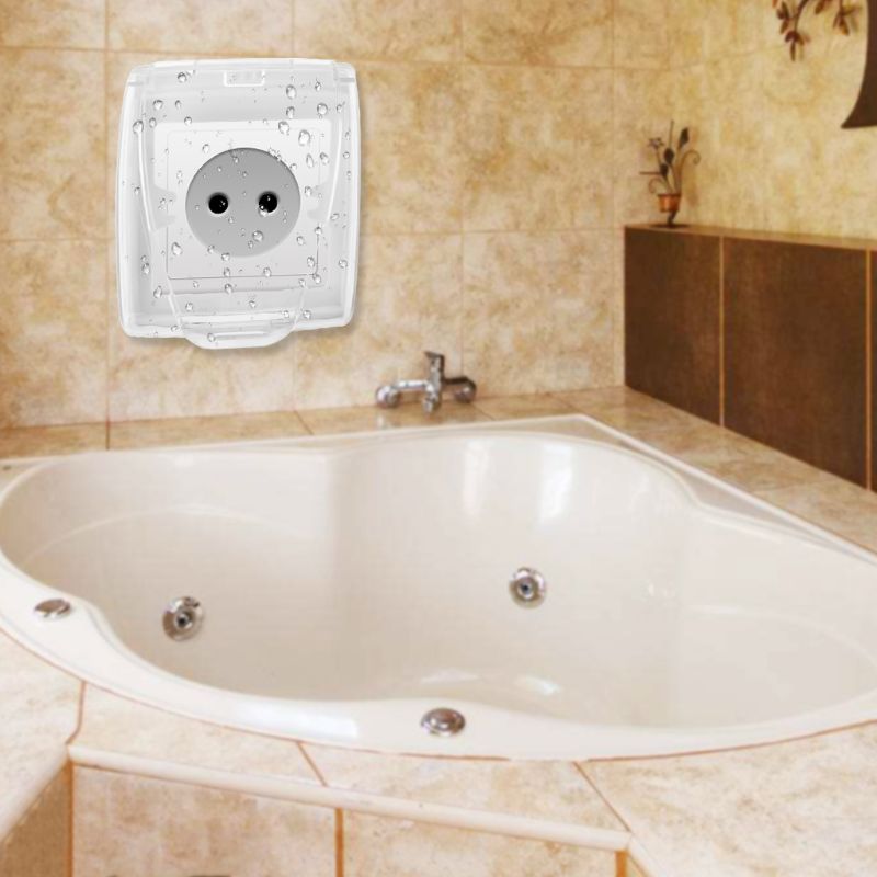 Plastic Wall Switch Waterproof Cover Box Wall Light Panel Socket Doorbell Flip Cap Cover Clear Bathroom Kitchen Accessory N0HB